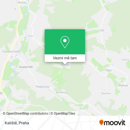 Kaliště mapa