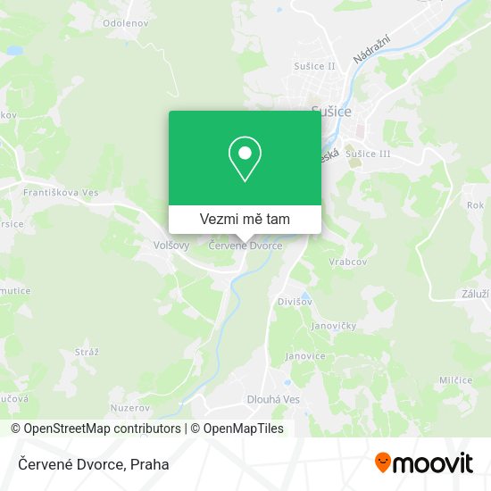 Červené Dvorce mapa