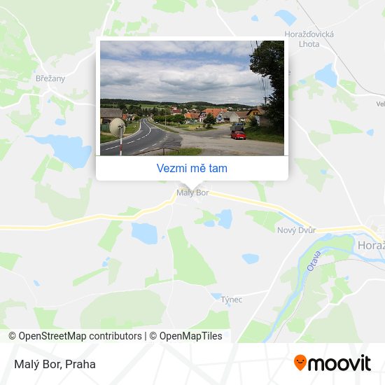 Malý Bor mapa