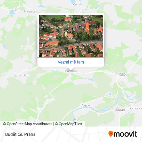 Budětice mapa