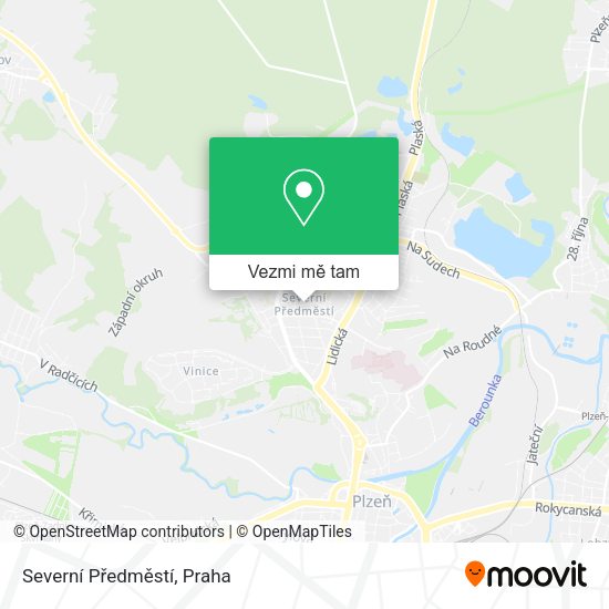 Severní Předměstí mapa