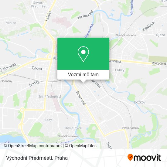 Východní Předměstí mapa