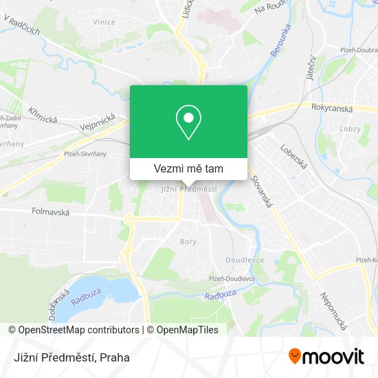 Jižní Předměstí mapa