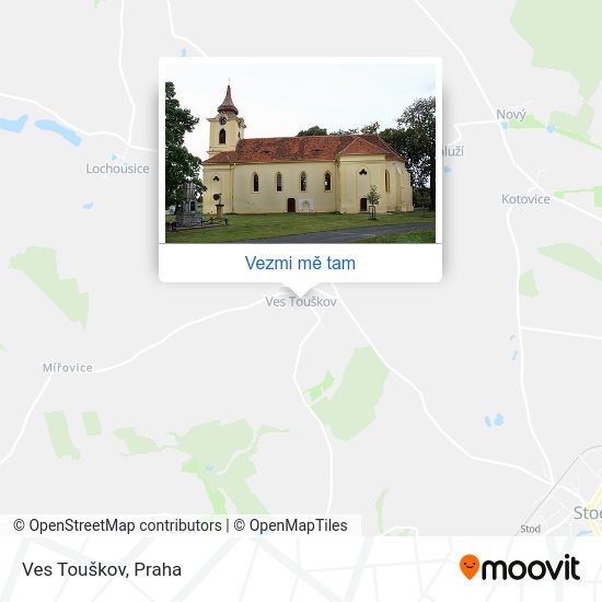 Ves Touškov mapa