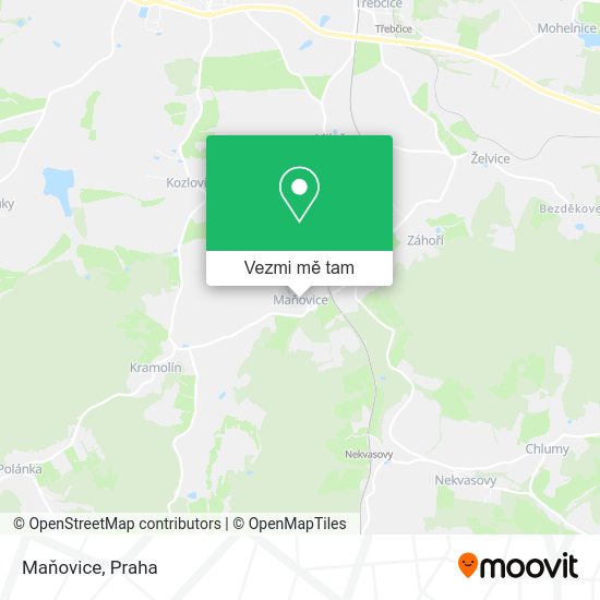 Maňovice mapa