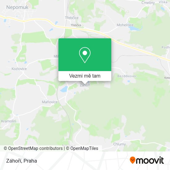 Záhoří mapa