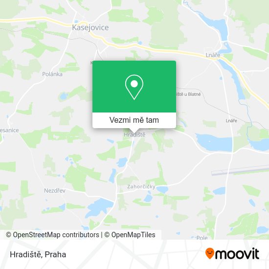 Hradiště mapa