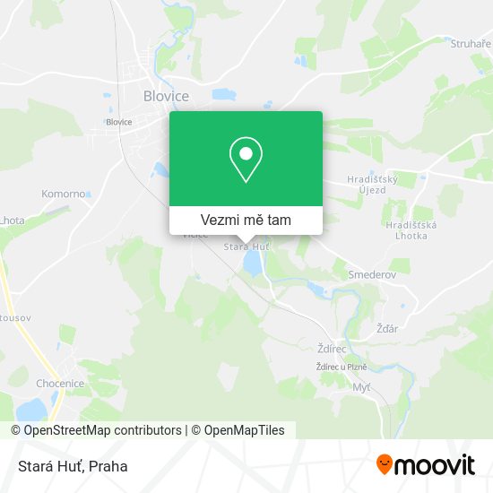 Stará Huť mapa