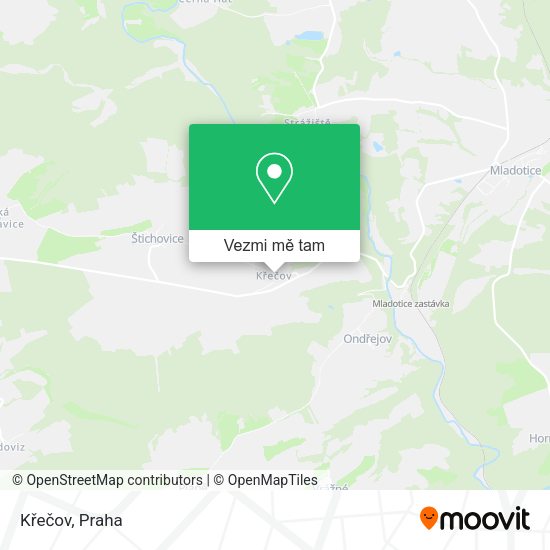 Křečov mapa