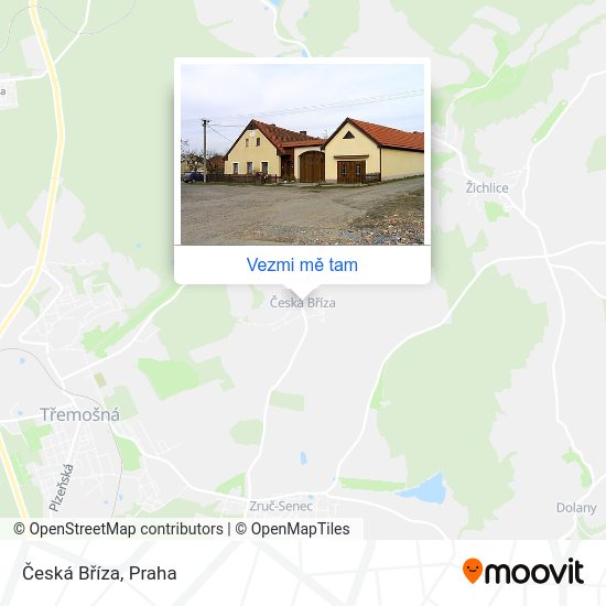 Česká Bříza mapa