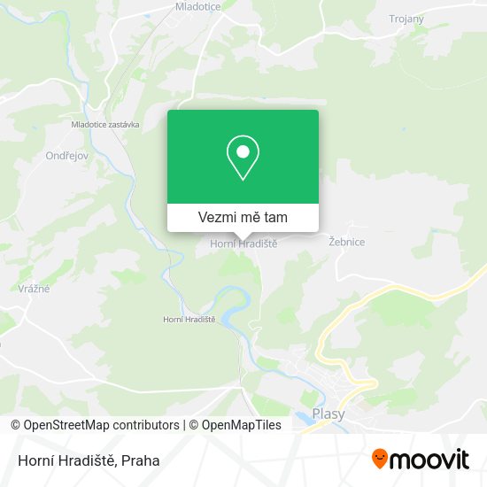 Horní Hradiště mapa