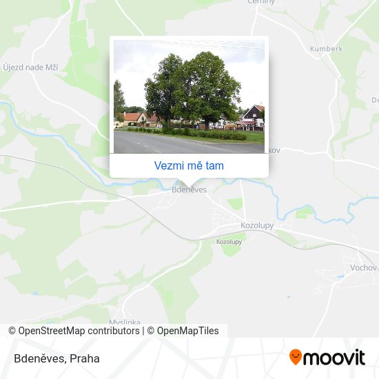 Bdeněves mapa