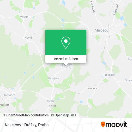 Kakejcov - Drážky mapa