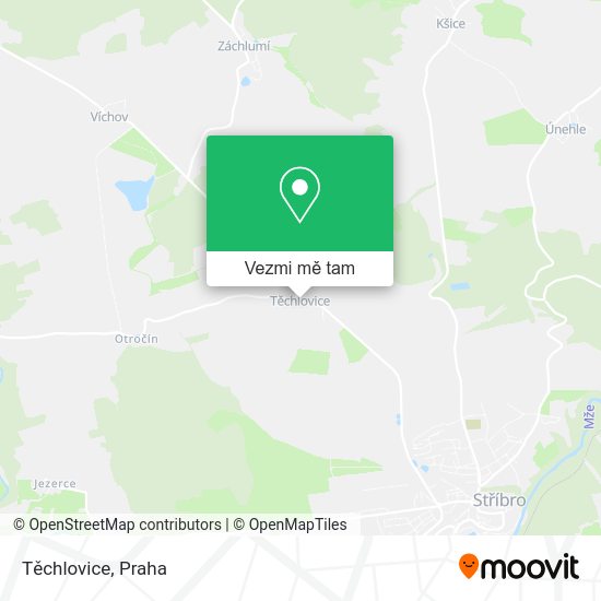 Těchlovice mapa