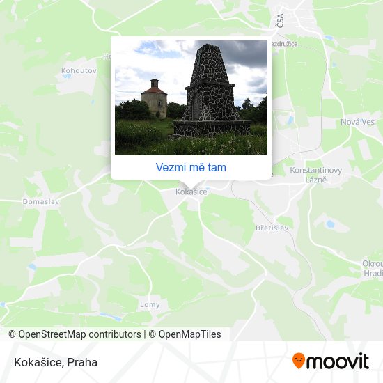 Kokašice mapa