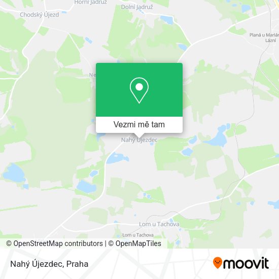 Nahý Újezdec mapa