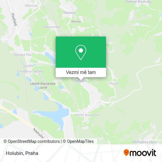 Holubín mapa