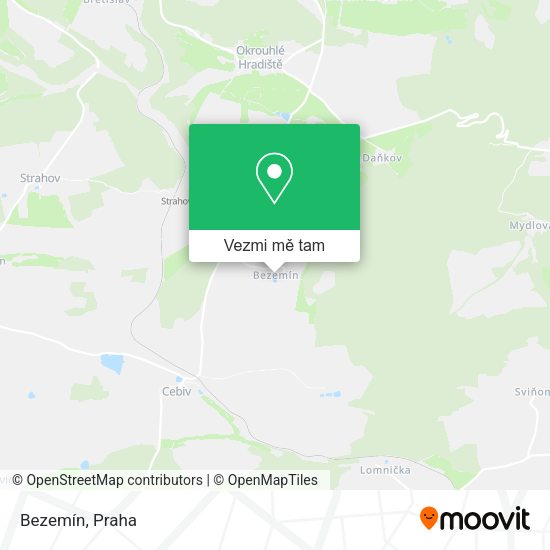 Bezemín mapa