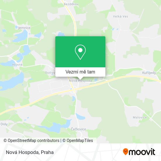 Nová Hospoda mapa