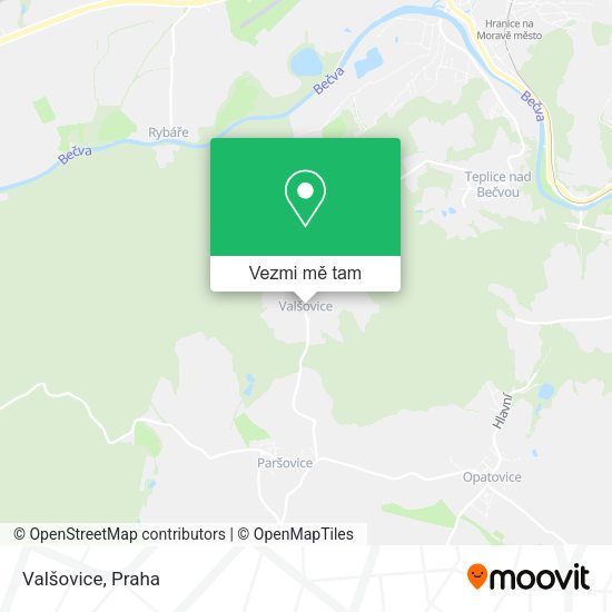 Valšovice mapa