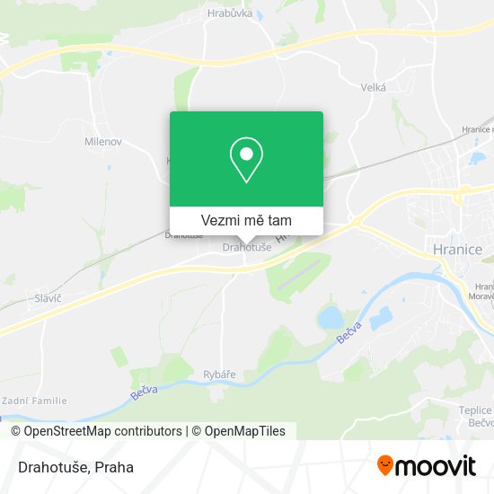 Drahotuše mapa