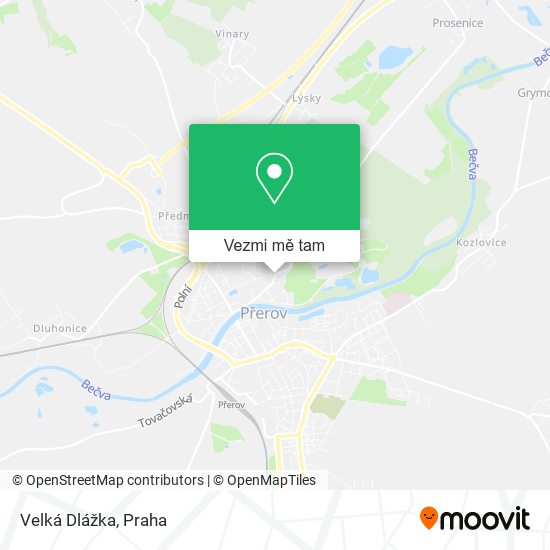 Velká Dlážka mapa