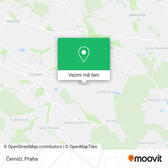Černičí mapa