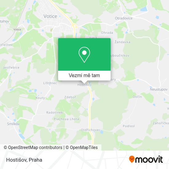 Hostišov mapa