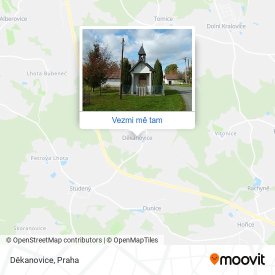 Děkanovice mapa