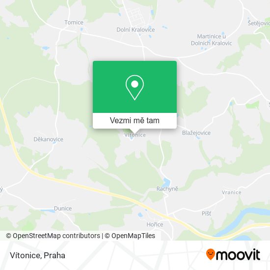 Vítonice mapa