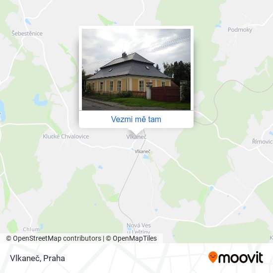 Vlkaneč mapa