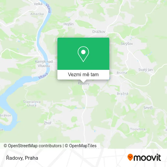 Řadovy mapa