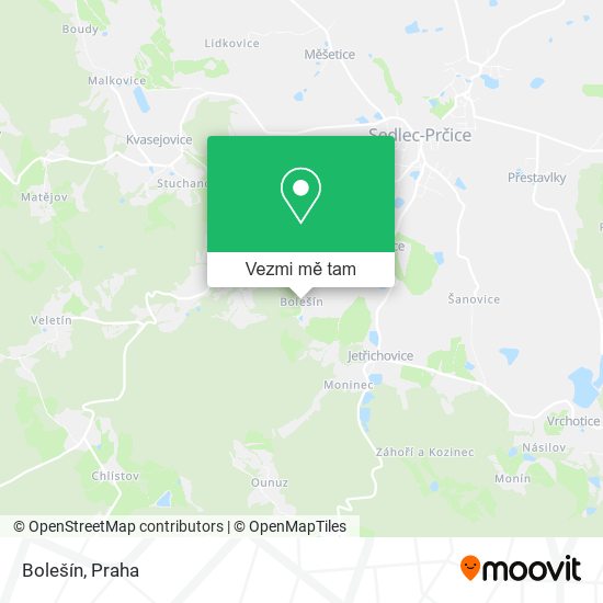 Bolešín mapa