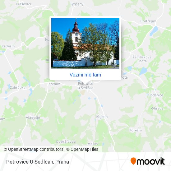 Petrovice U Sedlčan mapa