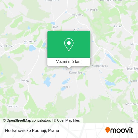 Nedrahovické Podhájí mapa