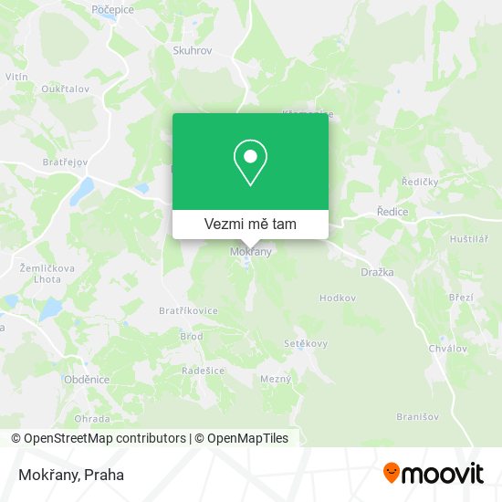 Mokřany mapa