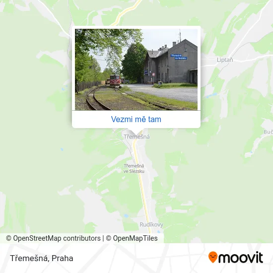 Třemešná mapa