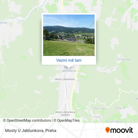 Mosty U Jablunkova mapa