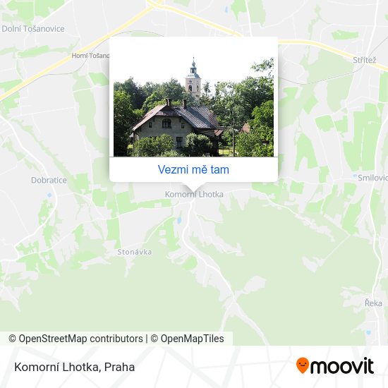 Komorní Lhotka mapa