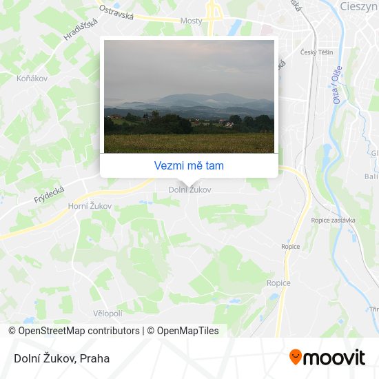 Dolní Žukov mapa