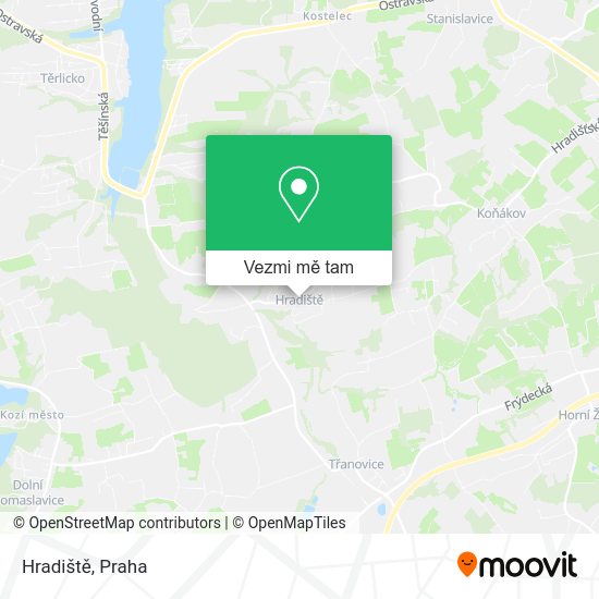 Hradiště mapa
