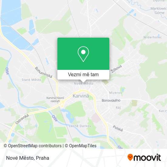 Nové Město mapa