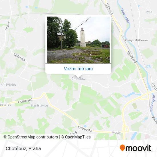 Chotěbuz mapa