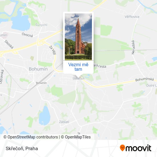 Skřečoň mapa