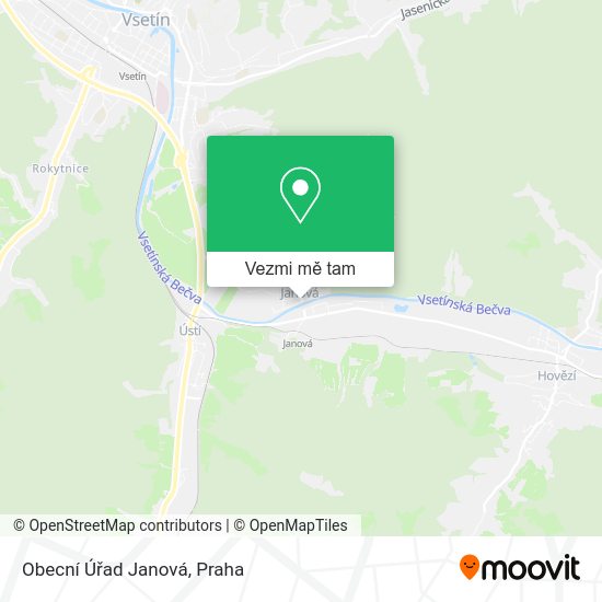 Obecní Úřad Janová mapa