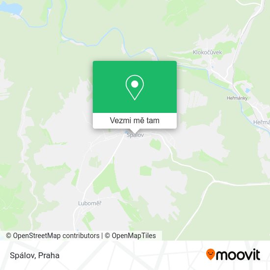 Spálov mapa