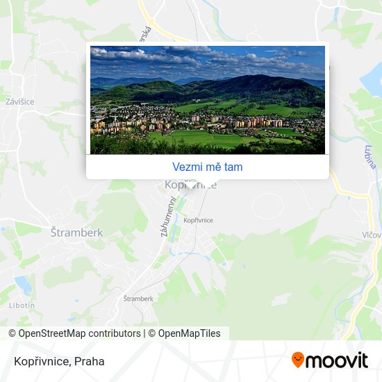 Kopřivnice mapa
