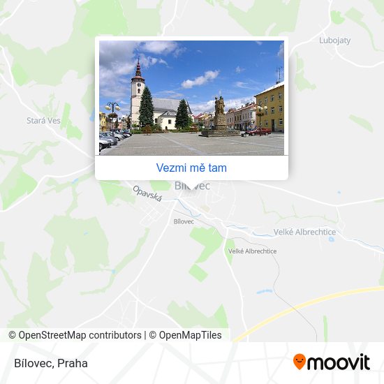 Bílovec mapa