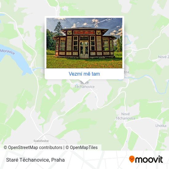 Staré Těchanovice mapa
