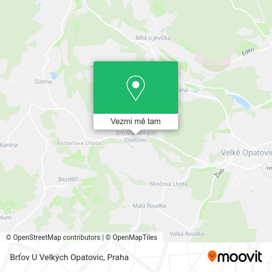 Brťov U Velkých Opatovic mapa